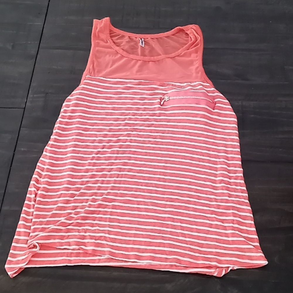 Flash tank top size medium white and orange